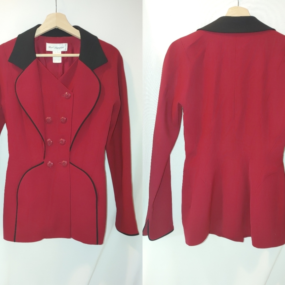 Vintage Karl Lagerfeld Double Breasted Blazer 80s. Costume circus